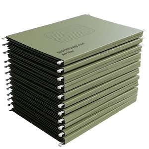 Suspension Files – Hanging Filing Folders for Cabinets - A4 OR Foolscap File - Green