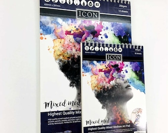 A3 Mix Media Sketch Pad: 250gsm Art Paper, 12 Sheets
