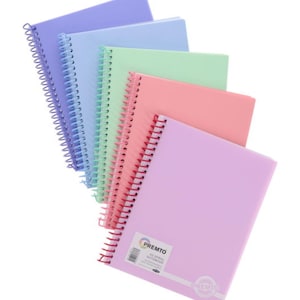 A5 Pastel Notebook: 160 Ruled Pages, Spiral Bound