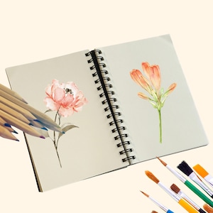 Hardback Spiral Sketchbook A3 A4 A5 Drawing Book Artist Sketch Pad image 19