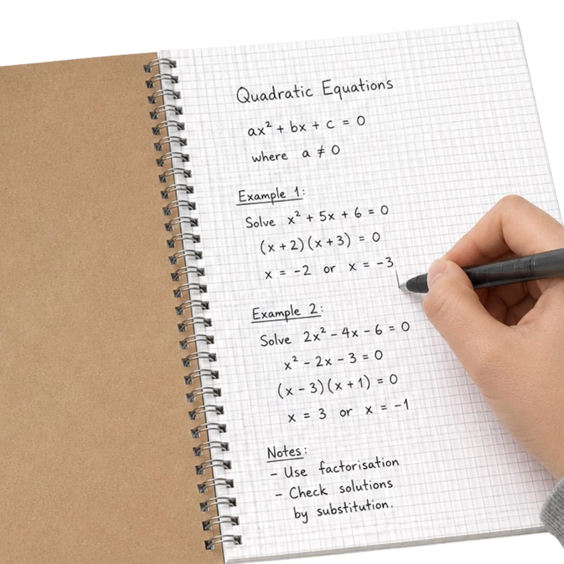Contant Notebook Example Kraft Cover Notebook A4 or A5 Lined or Squared Pages Spiral Writing ...