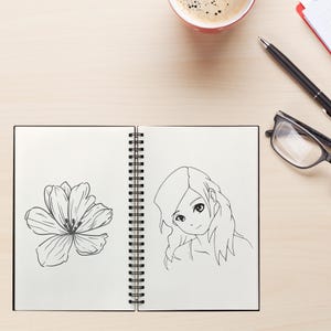 Hardback Spiral Sketchbook A3 A4 A5 Drawing Book Artist Sketch Pad image 18