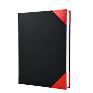 May include: A black hardback book with a red corner detail and white page edges. The book has the word "Genxon" printed in red on the bottom right corner. The book is closed and appears unused.