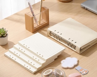 Blank Planner Inserts Lined Refill Paper Sheets Writing Journal Binder Inner Refills Only