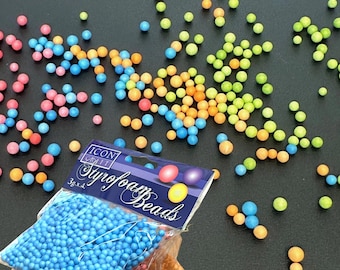 PASTEL COLORS Mini Styrofoam Balls 4mm - 6mm Polystyrene Filler Foam ...