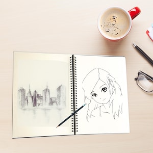 Hardback Spiral Sketchbook A3 A4 A5 Drawing Book Artist Sketch Pad image 20