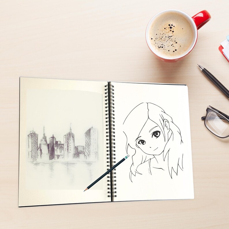 Hardback Spiral Sketchbook A3 A4 A5 Drawing Book Artist Sketch Pad image 20