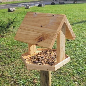 Mangeoire pour Oiseaux en Forme de Chat Distributeur De Graines pour Oiseaux  Vintage décoration de Jardin Décoration extérieure Marron