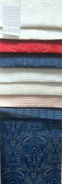 Tissu d'aspect matelassé, Tissu Jacquard | 115 pouces. en largeur, | Décoration d'intérieur - Rail