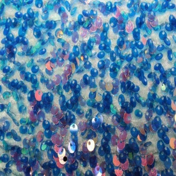 Shiny 5mm Sequin On A 2 Way Stretch Velvet (1 Yard, Silver/Grey)