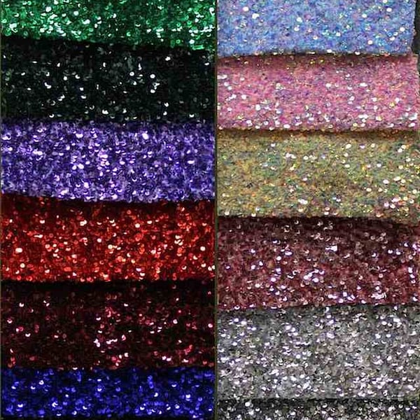 Stretch Velvet Sequin Fabric by the Yard, Glitter Spandex Material – Ideal for Sewing, DIY, Crafts, Apparel, Decoration, Etc