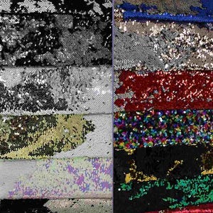 Color Changing Sensory Wall Reversible Sequin Fabric, Easy to Flip Fabric, Great for Kids, Sewing Needs, Arts and Crafts, & More