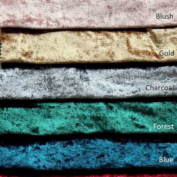 Shiny Crushed Velvet Fabric, 72 Inch. in Width, Ideal for Upholstery Coaches and Chairs, Drapery, Slipcovers, Tablecloths, Etc.