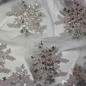 thumbnail image 2 of Chevron Sequin Glitter Mesh Fabric – 44" Wide, Sold By The Meter – Perfect For Dresses & Crafts 2 of 6