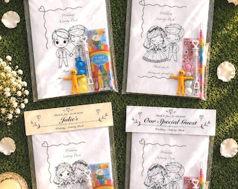 Wedding Activity Pack, A5 size, personalised wedding activity pack, kid wedding pack, child wedding favour, wedding colour packs, wedding