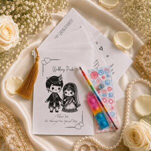 Wedding Activity Pack, Indian wedding favour, A6 SIZE, children wedding pack, wedding favour, kid wedding activity, wedding, islamic wedding image 3