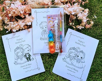 Wedding Activity Pack, A6 size, kid wedding activity pack, kid wedding, child wedding favour, child wedding packs, wedding, kid colour packs