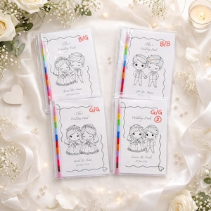 Wedding Children Activity Pack, A6, personalised, customised, Bride, Groom, wedding gift, wedding favours, kid, toddler, wedding stationery image 2