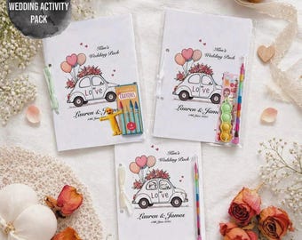 Wedding Activity Packs, A5 SIZE, wedding kid pack, wedding child pack, wedding colouring book, toddler wedding packs, wedding favor, wedding