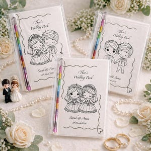 Wedding Children Activity Pack, A6, personalised, customised, Bride, Groom, wedding gift, wedding favours, kid, toddler, wedding stationery image 1