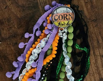 Halloween tassel, purse clip, tote bag accessory, gift