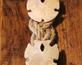 Mexican Keyhole Sand Dollar wall decor, rope wall decor, beach decor