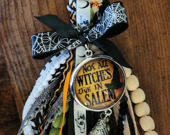 Halloween tassel, purse clip, tote bag accessory, gift
