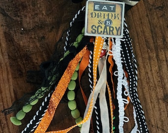 Halloween tassel, purse clip, tote bag accessory, gift