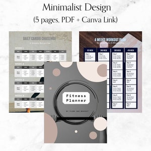 Fully Customizable Workout Challenge Planner: 4-Week Fitness Program, Editable in Canva for Free, No Equipment Needed