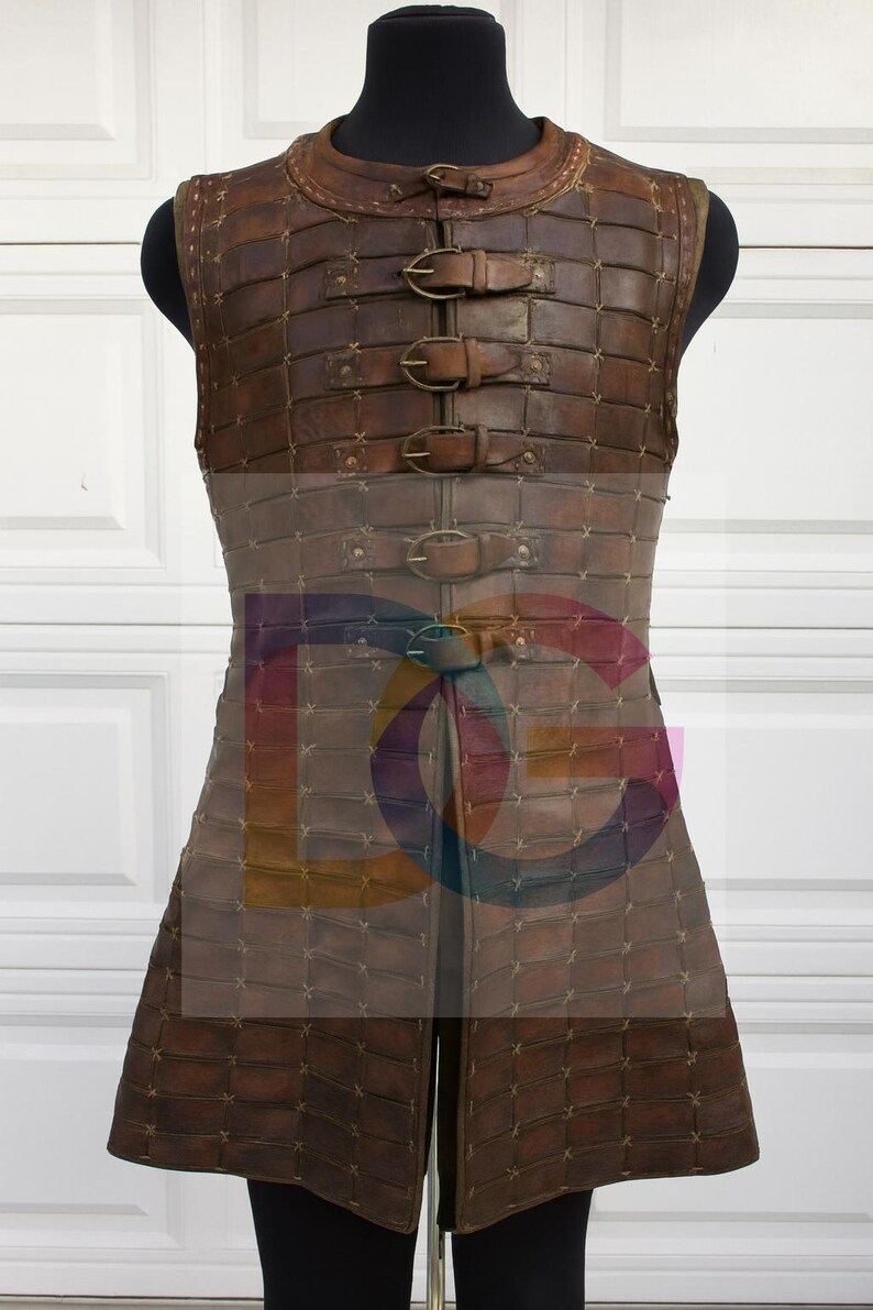 Medieval Leather Brigandine Armor Vest | Handmade Warrior Chest Protector | LARP & Cosplay Battle Armor image 17