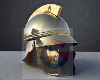 Roman Legionnaire Brass Helmet | Antique Medieval Soldier Armor | Wearable LARP & Cosplay Helm
