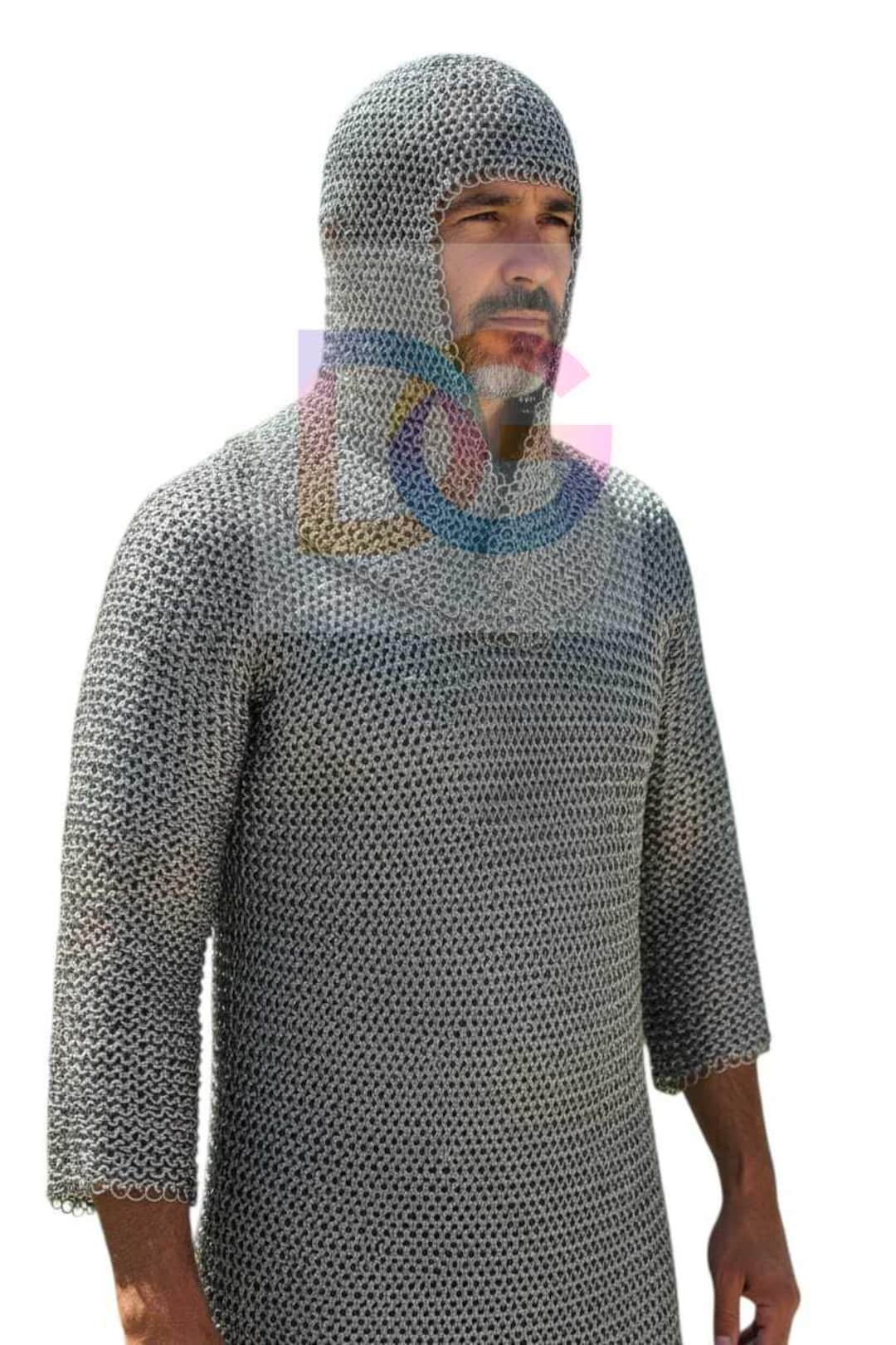 Chain Shirt Under Robe Handmade Medieval Chainmail Shirt With Coif - LARP Knight Armor Set - Etsy