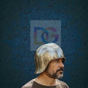 German Sallet Helmet Open Face Medieval Knight Helm | Reenactment LARP Armor image 5