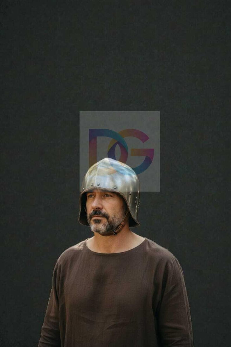 German Sallet Helmet Open Face Medieval Knight Helm | Reenactment LARP Armor image 7