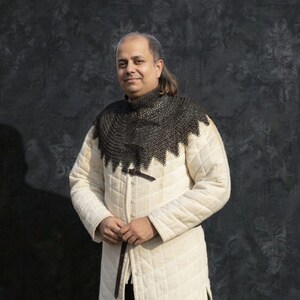 Zigzag Medieval Chain Mail Collar Aventail | Butted Rings Mild Steel | SCA Reenactment