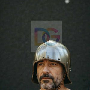 German Sallet Helmet Open Face Medieval Knight Helm | Reenactment LARP Armor image 12