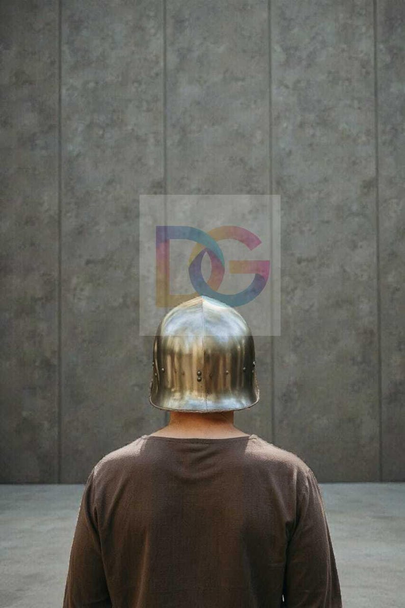 German Sallet Helmet Open Face Medieval Knight Helm | Reenactment LARP Armor image 10