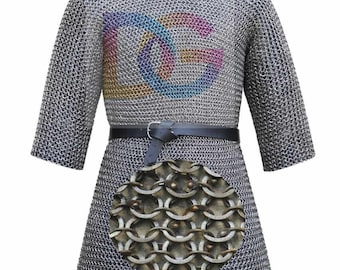 6mm Riveted Chainmail Shirt Medieval Armor | Mild Steel Hauberk for LARP Reenactment