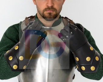 Handgefertigte Mittelalterliche Stahlhandschuhe | Ritter Armstulpen für Cosplay