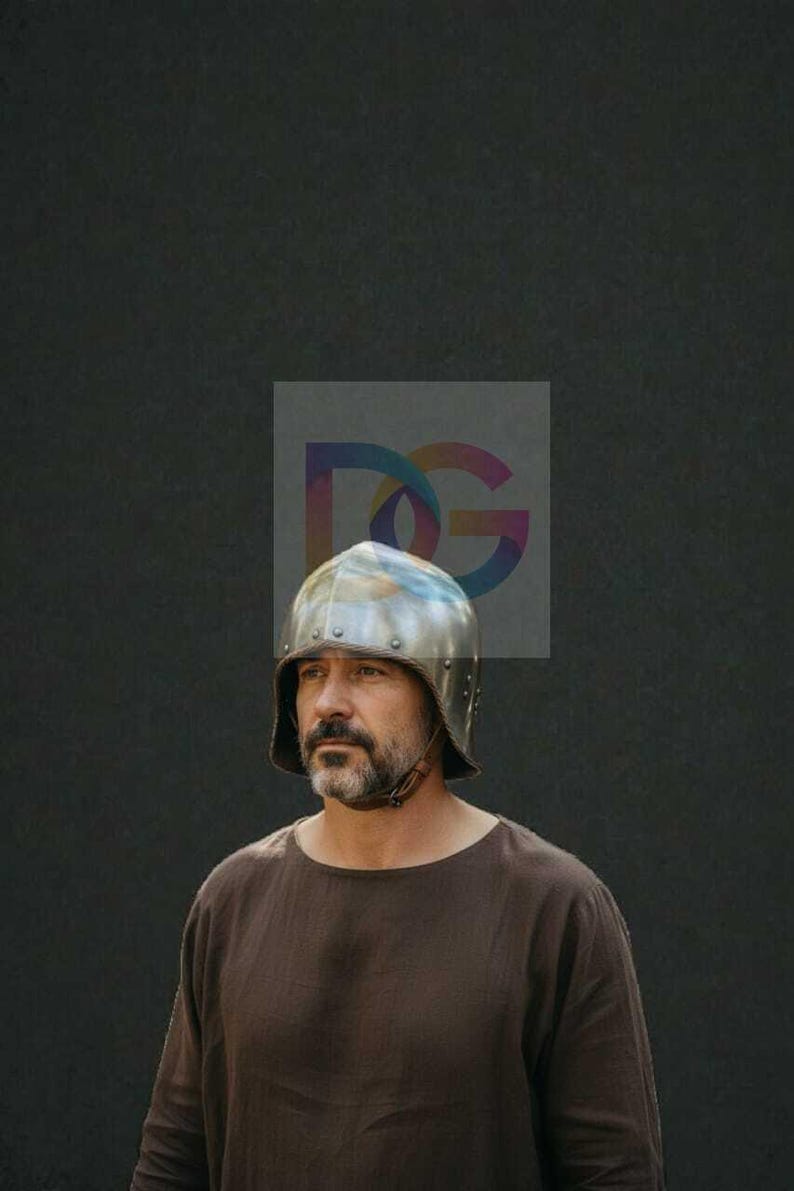 German Sallet Helmet Open Face Medieval Knight Helm | Reenactment LARP Armor image 15