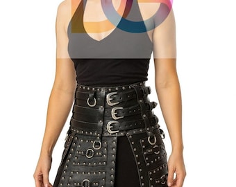 Viking Leather Armor Kilt | Medieval LARP & Cosplay Armour | Real Leather Warrior Costume