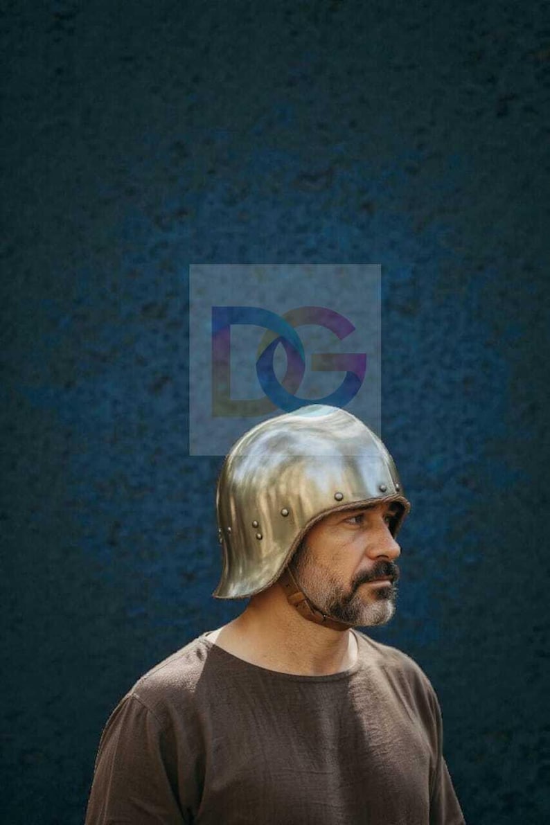 German Sallet Helmet Open Face Medieval Knight Helm | Reenactment LARP Armor image 9
