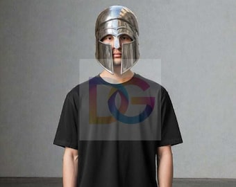 Handmade Greek Corinthian Helmet | Medieval Roman Knight Armor | LARP Battle Helmet