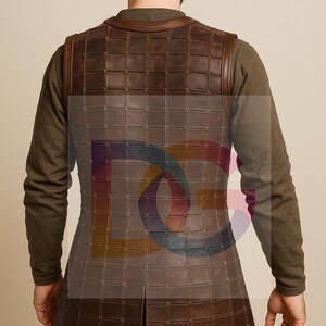 Medieval Leather Brigandine Armor Vest | Handmade Warrior Chest Protector | LARP & Cosplay Battle Armor image 18