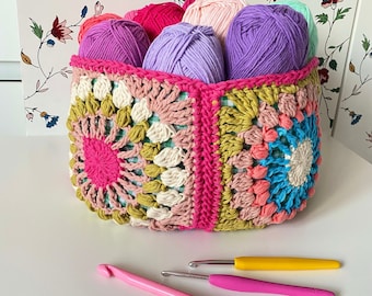 Crochet Bohemian Basket Pattern - Instant PDF Download - Vintage Crochet Pattern - Downloadable Crochet Pattern PDF - Crochet Boho Bowls