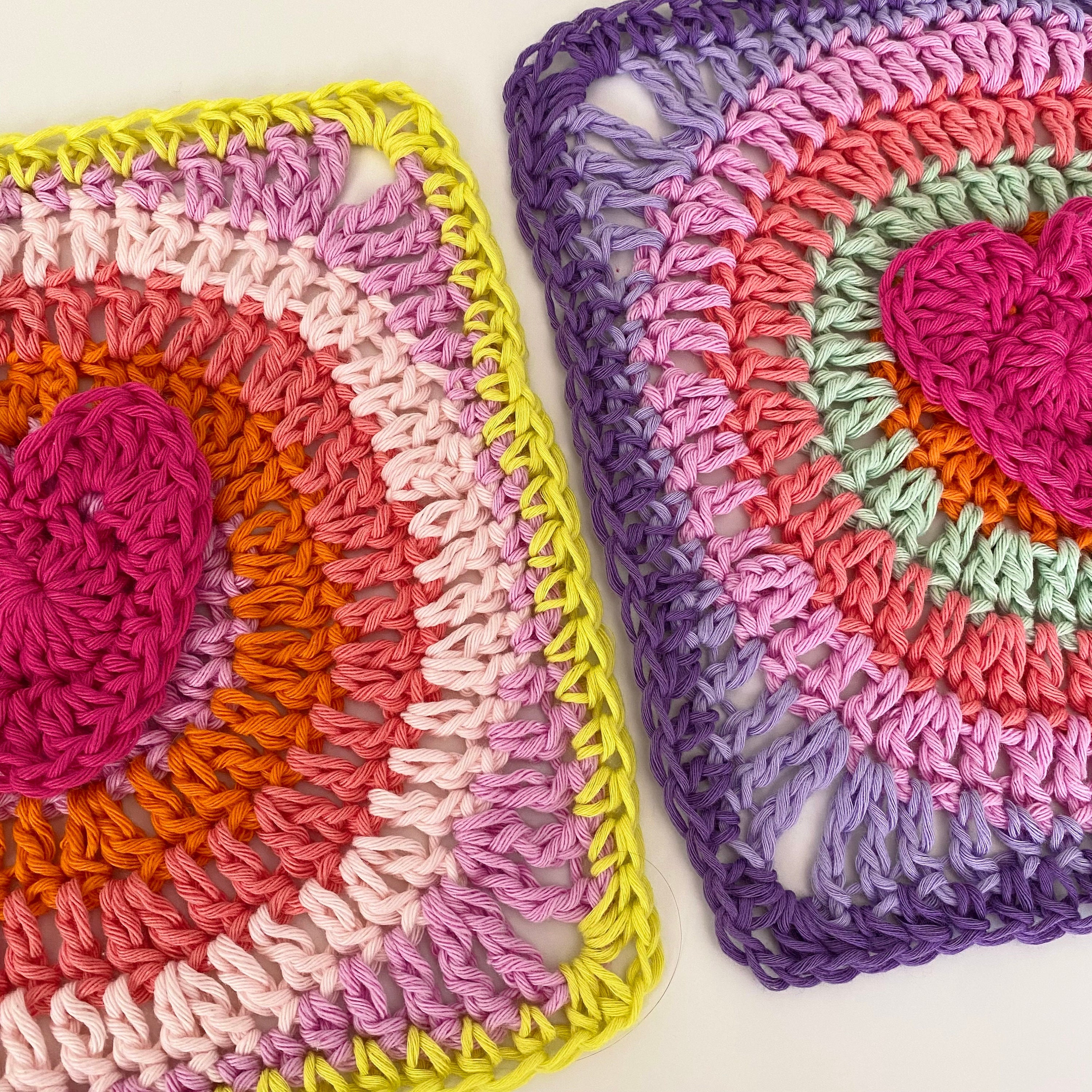 39 Heart Granny Square Crochet Patterns for Blankets, Bags, and Sweet Motifs 37 Heart Granny Square
