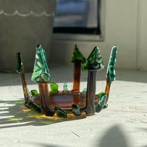 Fused Tree Candle holder