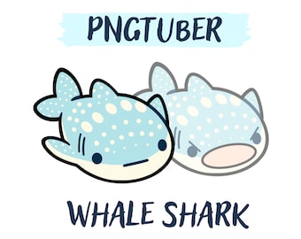 Whale Shark PNGtuber | Shark | Fish | Cute Vtuber Model | Kawaii | Chibi | Twitch | Youtube | pngtuber | Stream PNGtuber Ready To Use