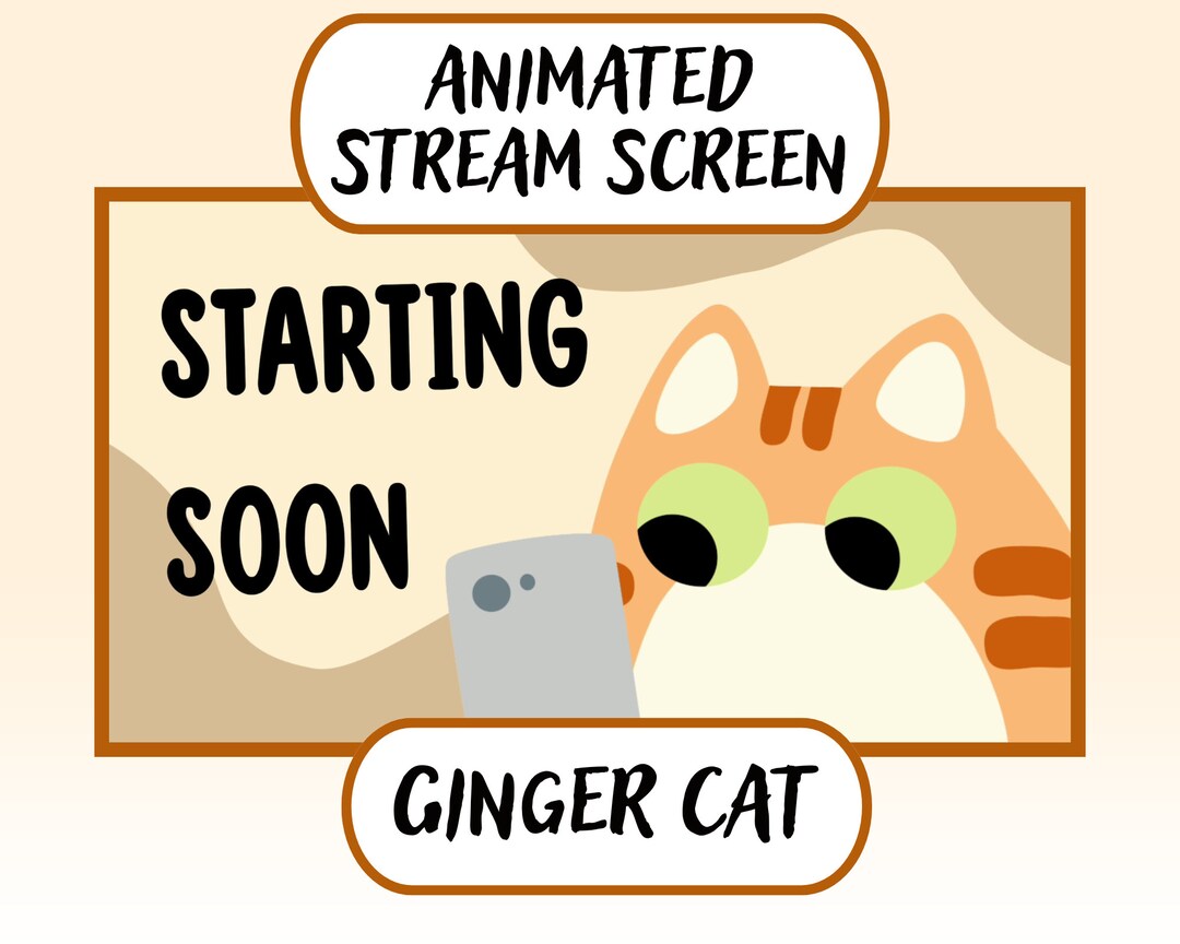 Ginger Stream Animated Screens – Ginger Cat | Kawaii | Chibi | Kitty | Cute | Cat ...