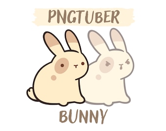 Bunny PNGtuber | Cute Vtuber Model | Chibi | Bunny | Rabbit | Twitch | Youtube | Stream PNG Tuber Ready To Use